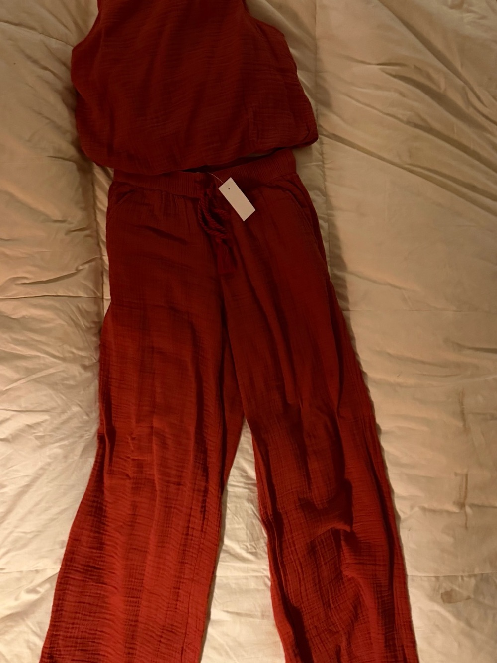 LOFT Sleeveless Bubble Tank and Wide-Leg Pants Size XS NWT - Picture 5 of 5